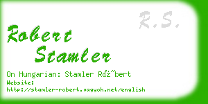 robert stamler business card